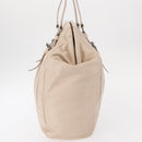 PRADA Shoulder Bag Leather Beige Silver Auth ka071-4