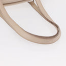 PRADA Shoulder Bag Leather Beige Silver Auth ka071-7