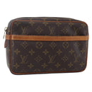LOUIS VUITTON Monogram Compiegne 23 Clutch Bag M51847 LV Auth ka072-1