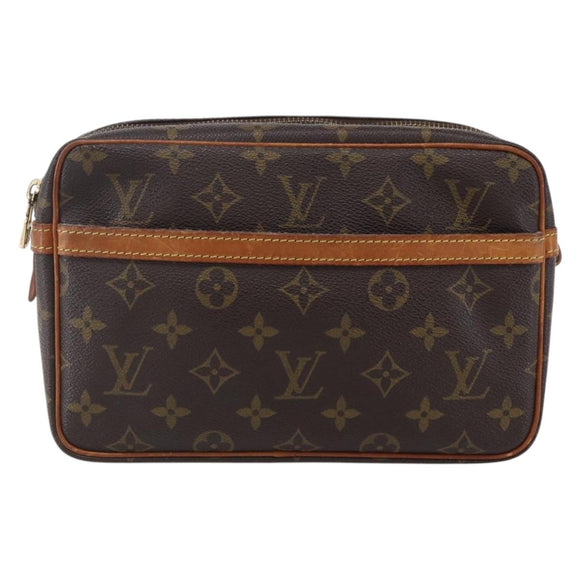 LOUIS VUITTON Monogram Compiegne 23 Clutch Bag M51847 LV Auth ka072