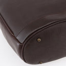 Christian Dior Trotter Canvas Hand Bag PVC Brown Gold Auth ka074-16