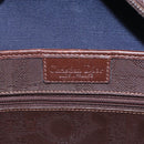Christian Dior Trotter Canvas Hand Bag PVC Brown Gold Auth ka074-11