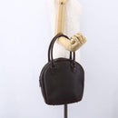 Christian Dior Trotter Canvas Hand Bag PVC Brown Gold Auth ka074-21