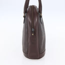 Christian Dior Trotter Canvas Hand Bag PVC Brown Gold Auth ka074-3