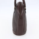 Christian Dior Trotter Canvas Hand Bag PVC Brown Gold Auth ka074-4