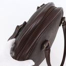 Christian Dior Trotter Canvas Hand Bag PVC Brown Gold Auth ka074-6