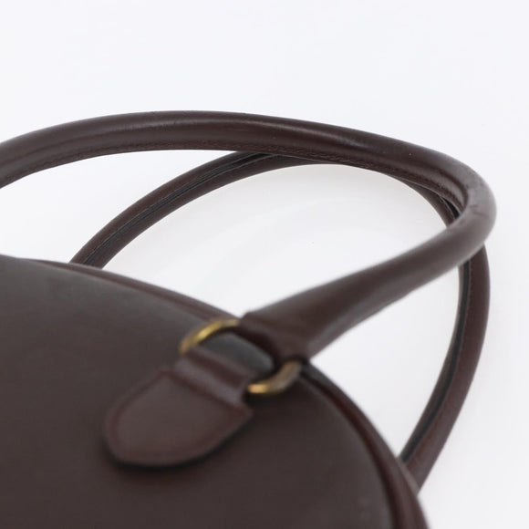 Christian Dior Trotter Canvas Hand Bag PVC Brown Gold Auth ka074