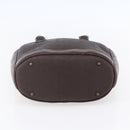 Christian Dior Trotter Canvas Hand Bag PVC Brown Gold Auth ka074-5