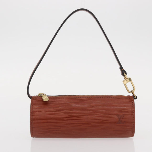 LOUIS VUITTON Epi Soufflot Hand Bag Brown M52223 LV Auth ka075