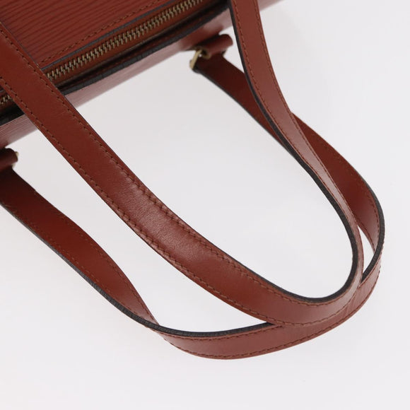 LOUIS VUITTON Epi Soufflot Hand Bag Brown M52223 LV Auth ka075