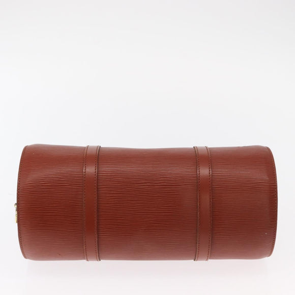 LOUIS VUITTON Epi Soufflot Hand Bag Brown M52223 LV Auth ka075