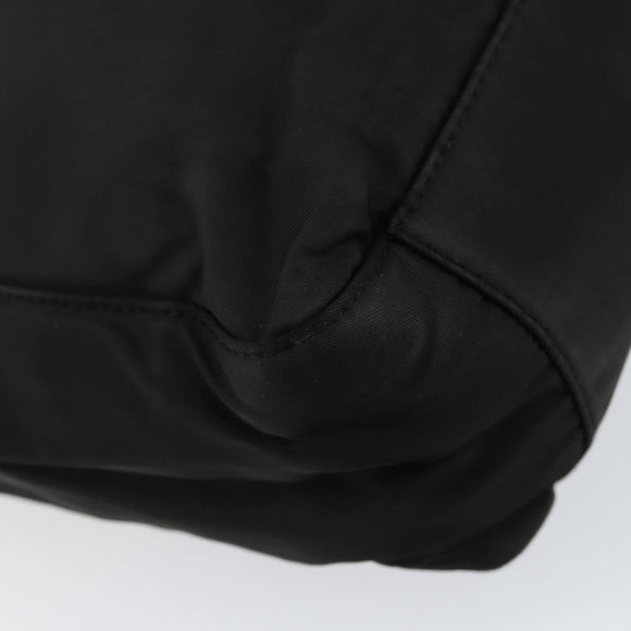 PRADA Hand Bag Nylon Black Silver Auth ka076