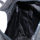 PRADA Hand Bag Nylon Black Silver Auth ka076-21
