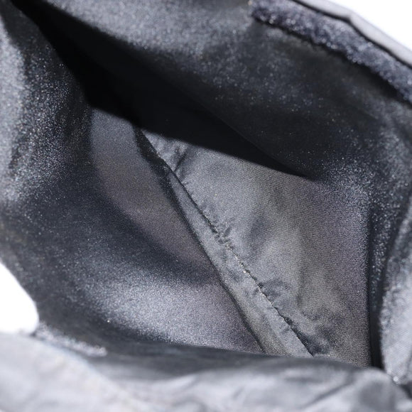 PRADA Hand Bag Nylon Black Silver Auth ka076