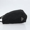 PRADA Hand Bag Nylon Black Silver Auth ka076-4