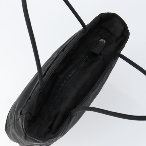 PRADA Hand Bag Nylon Black Silver Auth ka076
