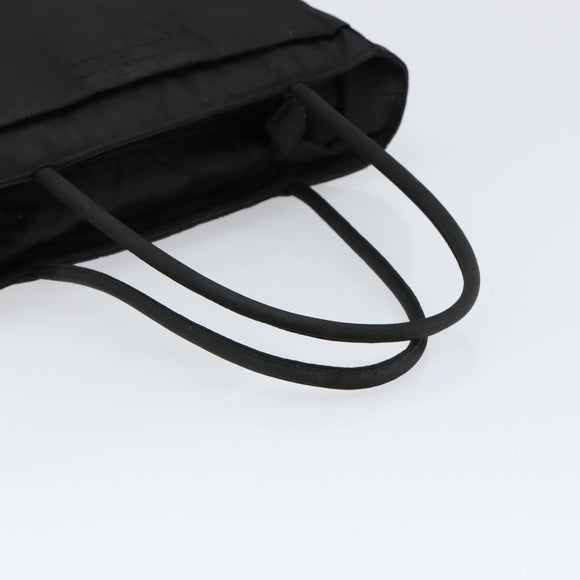 PRADA Hand Bag Nylon Black Silver Auth ka076
