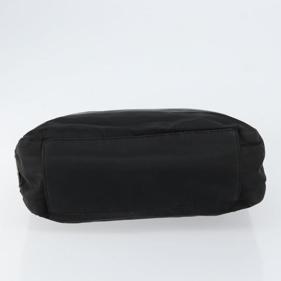 PRADA Hand Bag Nylon Black Silver Auth ka076