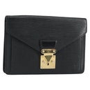 LOUIS VUITTON Epi Serie Dragonne Clutch Bag Black Noir M52612 LV Auth ka077-1