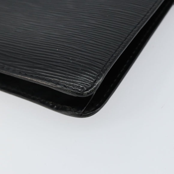 LOUIS VUITTON Epi Serie Dragonne Clutch Bag Black Noir M52612 LV Auth ka077