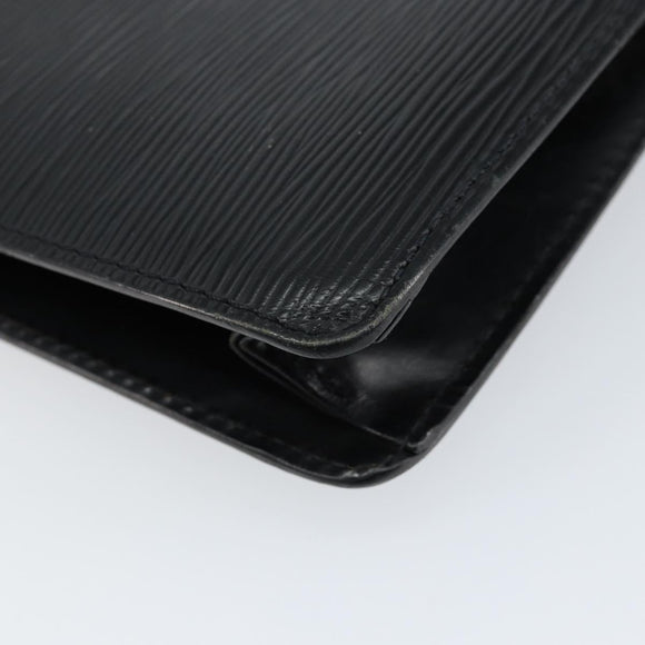 LOUIS VUITTON Epi Serie Dragonne Clutch Bag Black Noir M52612 LV Auth ka077