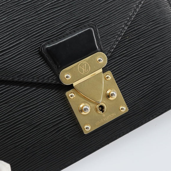 LOUIS VUITTON Epi Serie Dragonne Clutch Bag Black Noir M52612 LV Auth ka077