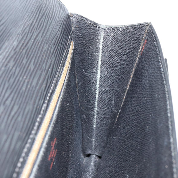 LOUIS VUITTON Epi Serie Dragonne Clutch Bag Black Noir M52612 LV Auth ka077