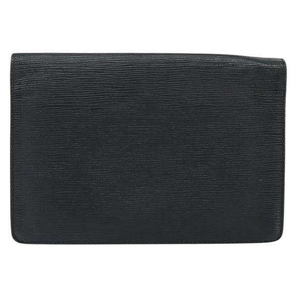 LOUIS VUITTON Epi Serie Dragonne Clutch Bag Black Noir M52612 LV Auth ka077