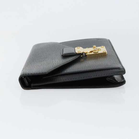 LOUIS VUITTON Epi Serie Dragonne Clutch Bag Black Noir M52612 LV Auth ka077