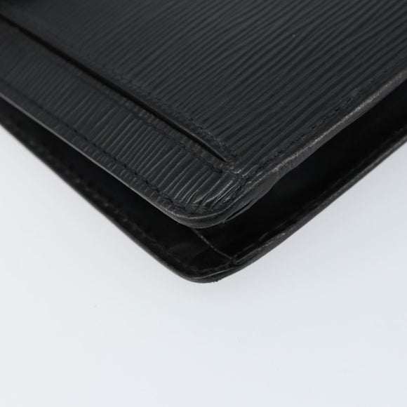 LOUIS VUITTON Epi Serie Dragonne Clutch Bag Black Noir M52612 LV Auth ka077