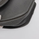 Christian Dior Shoulder Bag Leather Gray Gold Auth ka078-9