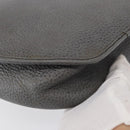 Christian Dior Shoulder Bag Leather Gray Gold Auth ka078-15