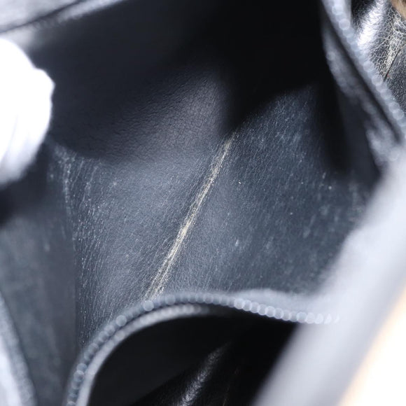 Christian Dior Shoulder Bag Leather Gray Gold Auth ka078