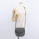 Christian Dior Shoulder Bag Leather Gray Gold Auth ka078-22