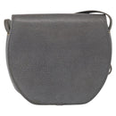Christian Dior Shoulder Bag Leather Gray Gold Auth ka078-2