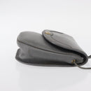 Christian Dior Shoulder Bag Leather Gray Gold Auth ka078-3