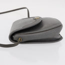 Christian Dior Shoulder Bag Leather Gray Gold Auth ka078-4