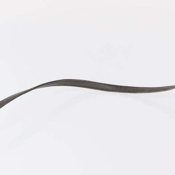 Christian Dior Shoulder Bag Leather Gray Gold Auth ka078