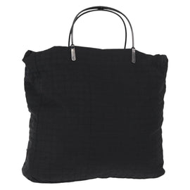 PRADA Hand Bag Nylon Black Silver Auth ka079