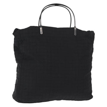 PRADA Hand Bag Nylon Black Silver Auth ka079