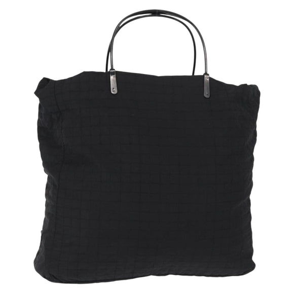 PRADA Hand Bag Nylon Black Silver Auth ka079