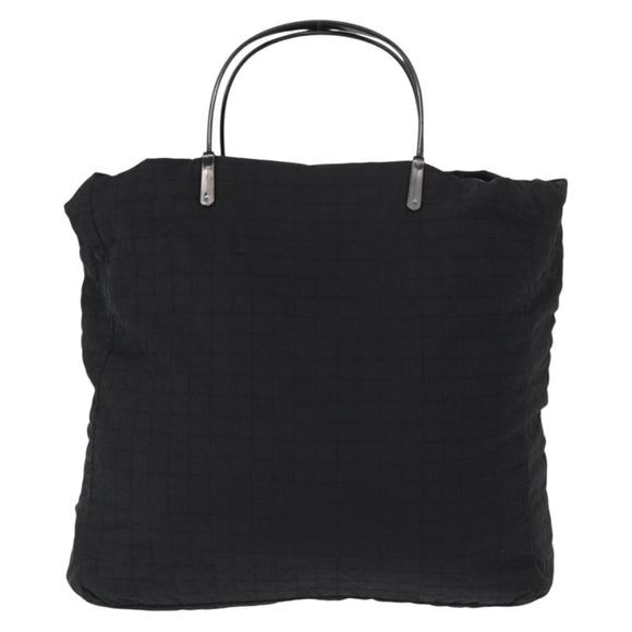 PRADA Hand Bag Nylon Black Silver Auth ka079