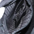 PRADA Hand Bag Nylon Black Silver Auth ka079-24