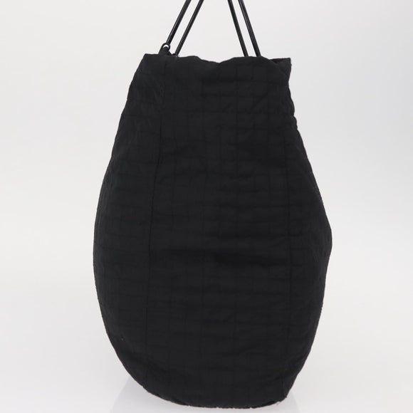 PRADA Hand Bag Nylon Black Silver Auth ka079