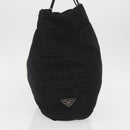 PRADA Hand Bag Nylon Black Silver Auth ka079-4