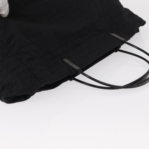PRADA Hand Bag Nylon Black Silver Auth ka079