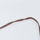 PRADA Shoulder Bag Canvas Dark Brown gold Auth ka080-8