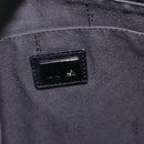 FENDI Zucchino Canvas Shoulder Bag Black Silver Auth ka081-10