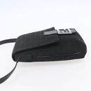 FENDI Zucchino Canvas Shoulder Bag Black Silver Auth ka081-3