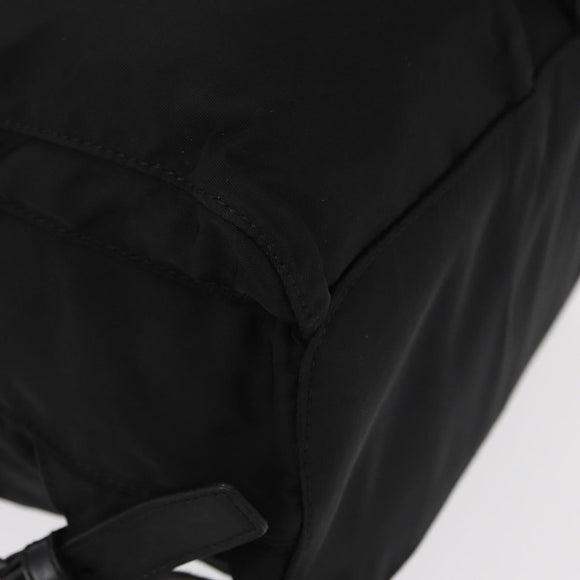 PRADA Backpack Nylon Black Silver Auth ka083